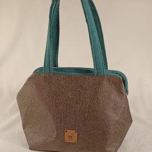 Sac à main rétro Brigid - Acier et Bleu Canard