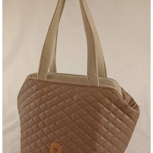 Sac à main rétro Brigid - Taupe et Beige
