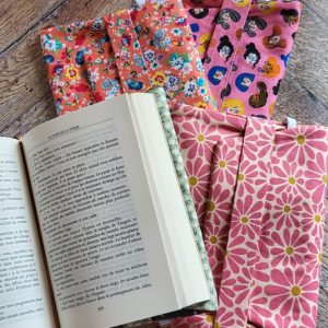 protège-livre en tissu - Flit Créations
